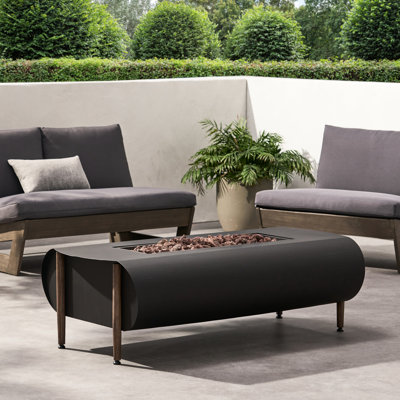 Foyer rectangulaire rectangulaire en fer gris foncé 50 000 BTU, 50000 pour l'ambiance