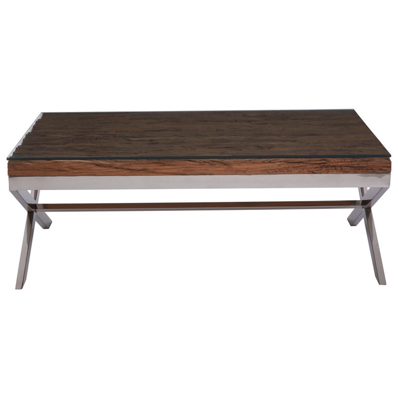 Thane Cross Legs Coffee Table, Brown