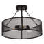 Plafonnier semi-encastré 3 lumières mat noir