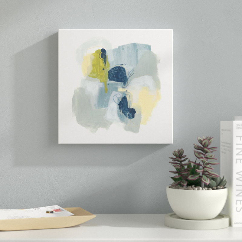 Water Motion II by June Erica Vess - Painting, 51cm H x 51cm W, Wrapped Canvas