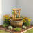 Large Garden Water Features Outdoor Fountains With LED Lights Pump 4 Tier Electric Cascading Waterfall Fountain for Patio, Backyard