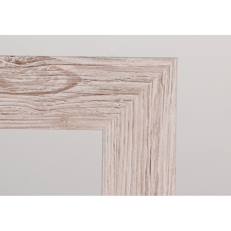 Miroir Samual, H 41 po x l 32 po, Crème / Grain brun