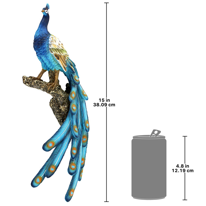 Perching Peacock Wall Sculpture
