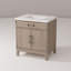 Meuble-lavabo simple en chêne gris 30 po X P 22 po D, avec plateau en quartz blanc-1840456390-1840456391