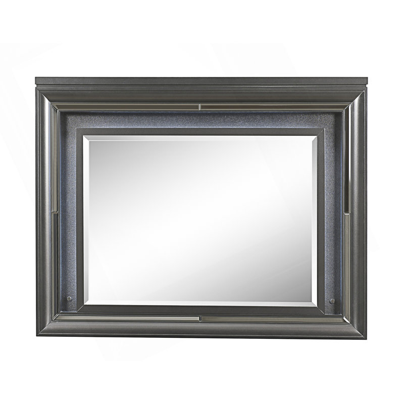 Sawyer Metallic Gray Finish Mirror W/Led