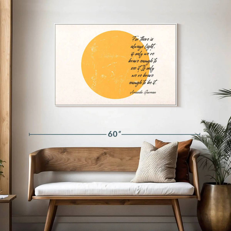 Brave Enough Amanda Gorman, Floating Frame White, 43" X 29"