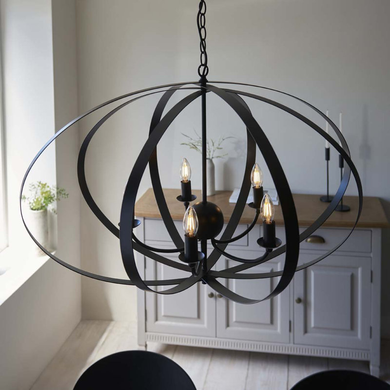 5 - Light Geometric Pendant, Matt Black
