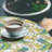 Bungalow Rose Peacock Fitted Round Tablecloth Diameter Multicolor-274226651
