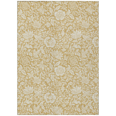 Machine Washable Indoor/Outdoor Chantille ACN2572 Floral Rug