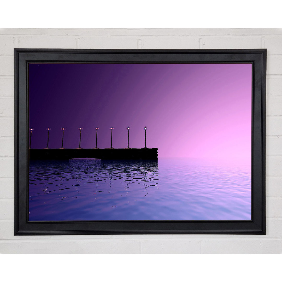 Purple Sky Pier Gerahmter Druck