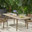 Table de salle à manger d'extérieur extensible en bois d'acacia