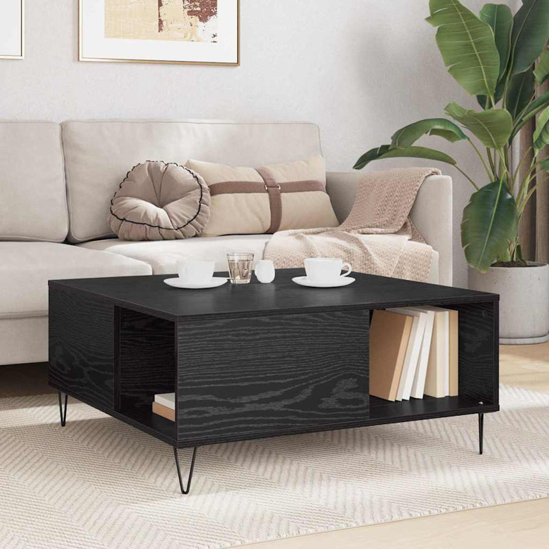 Coffee Table with Storage, Black