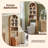 Ahart Arched Freestanding Over The Toilet Storage Cabinet with Acrylic Doors, Modern 77"H Over Toilet Bathroom Organizer Shelf with Adjustable Shelf-495810273