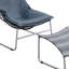 Metal Outdoor Lounge Chair with Ottoman