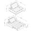 Fauteuil Lazy, canapé-lit escamotable