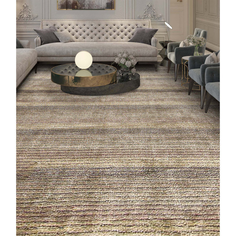 Hand-Knotted High-Quality Brown Area Rug