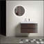 Meuble-lavabo pour salle de bain moderne avec lavabo noir, fixé au mur et flottant-551149821-551149823