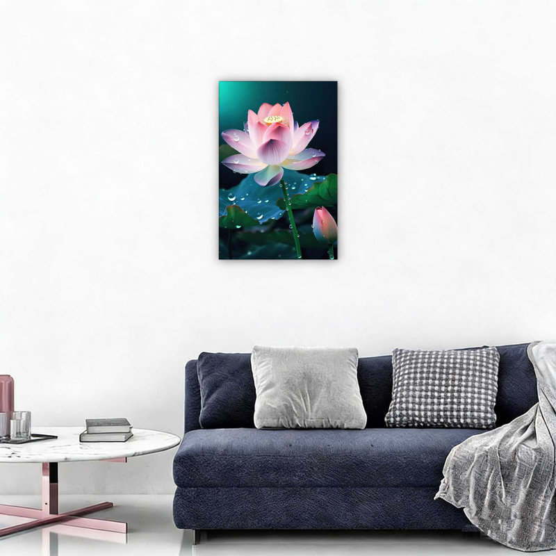 Impression sur toile fleur de lotus zen