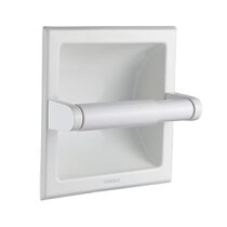 Elle Décor La Croix White Toilet Paper Holder & Dispenser