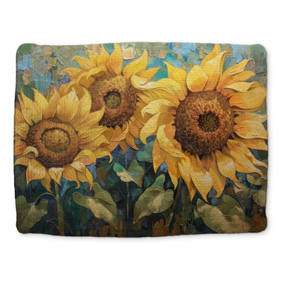 Sunflower Blue Braided Polyester Placemat - Home Decor Essential