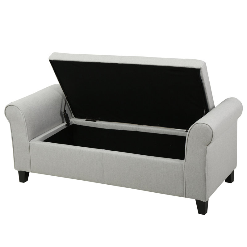 Hayes Armed Storage Bench, Beige