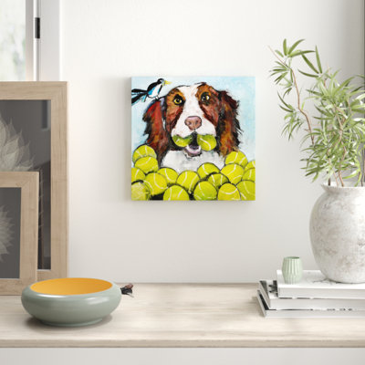 Tara Likes Tennis by Tori Campisi - Wrapped Canvas Print