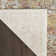 Oriental Machine Woven Polyester Area Rug in Cream/Ivory
