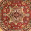Wool Oriental Area Rug in Rust