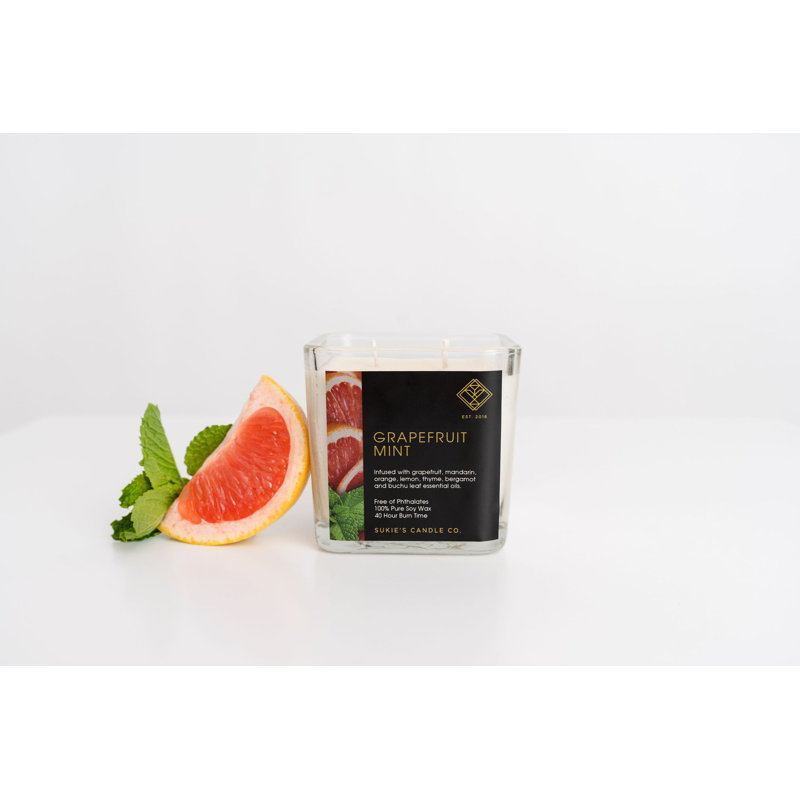 Grapefruit Mint Scented Jar Candle