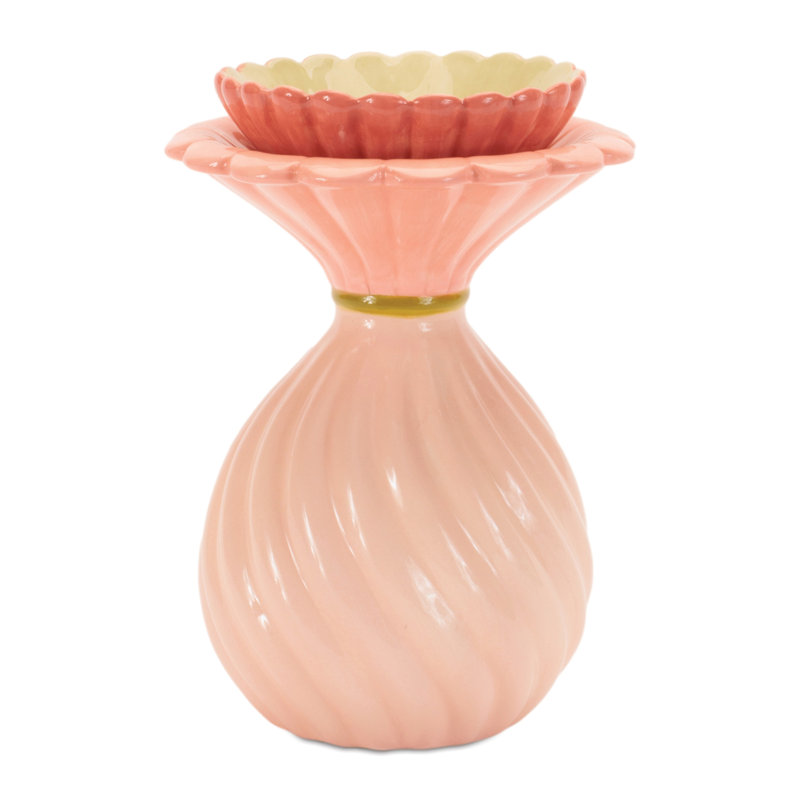Vase porte-bougie floral (ensemble de 2)