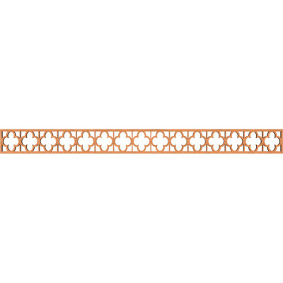 46 3/8"W x 4"H x 3/8"T Woodall Fretwork Moulding, Cherry