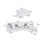 Canapé modulaire réversible couleur sable 3 pièces-117535060
