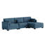 4 Seater Corduroy Corner Sofa -2017352967