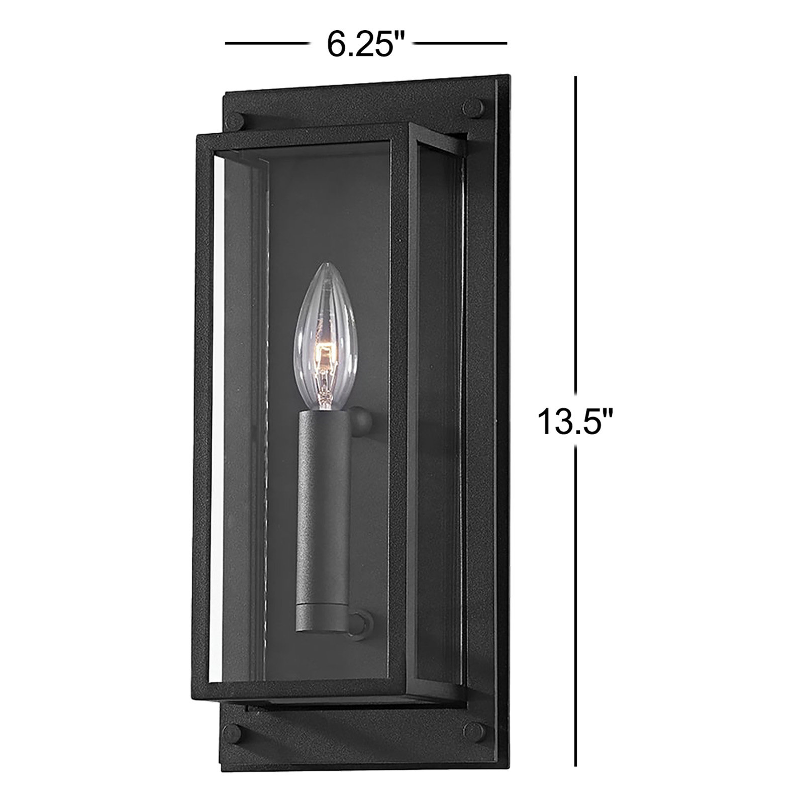 Cadboro Outdoor Wall Light, 13.5" H x 6.25" W x 4" D