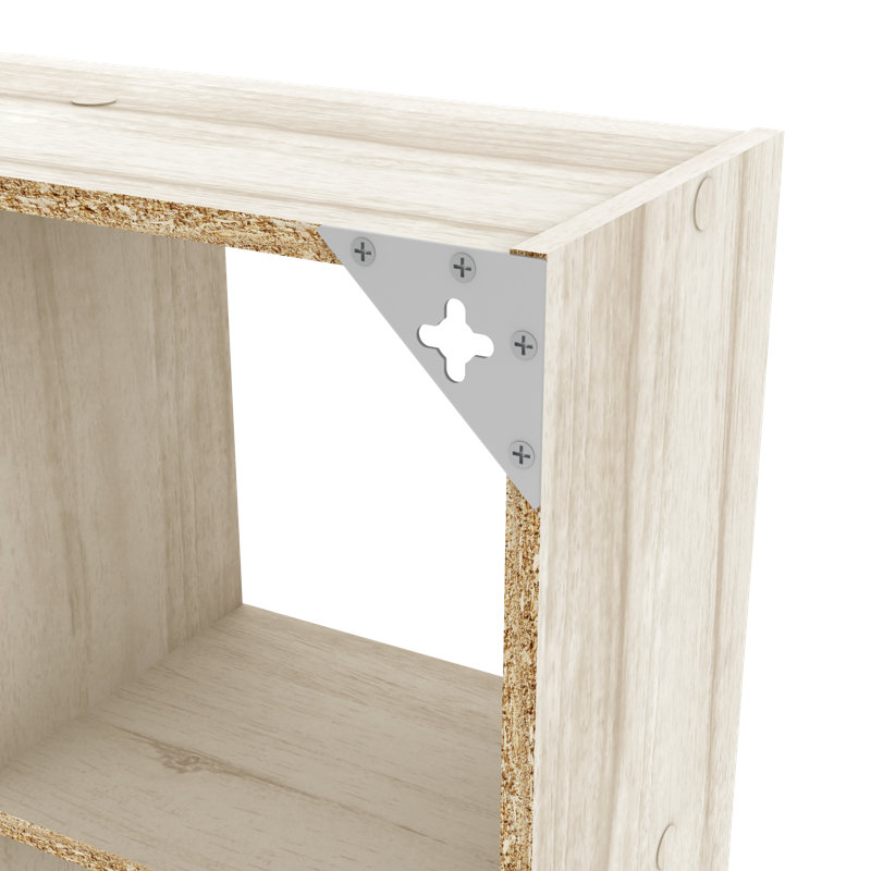 Mini 6-Cube Desktop or Wall Mounted Bookcase, Bleached Walnut