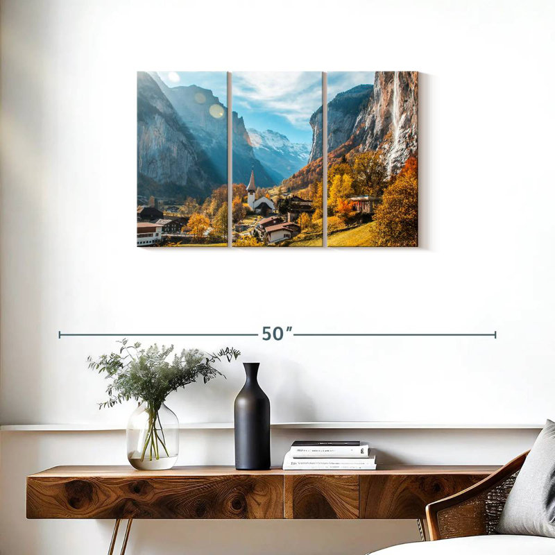 Alvord Lauterbrunnen en automne, H 20 po x l 33 po