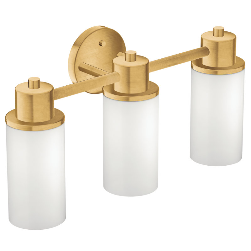 Iso 3-Light Vanity Light, Brushed Gold