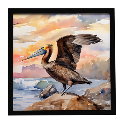 Pelican Framed Metal Print