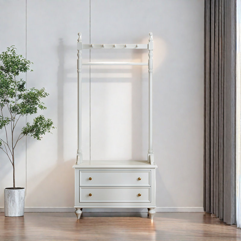 Table de chevet buis multifonctionnelle