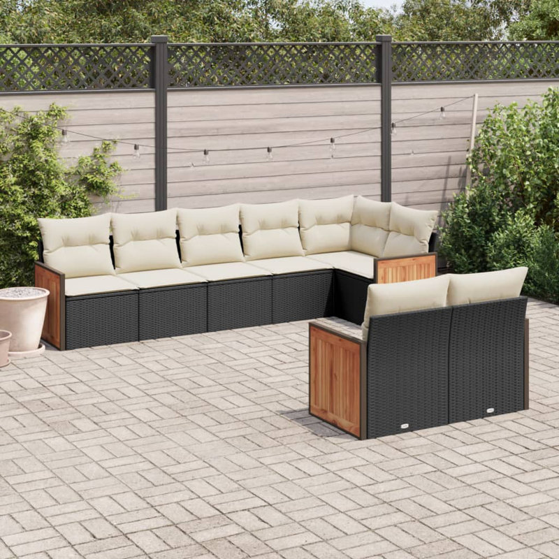 Ensemble de canapé de jardin Vidaxl - noir