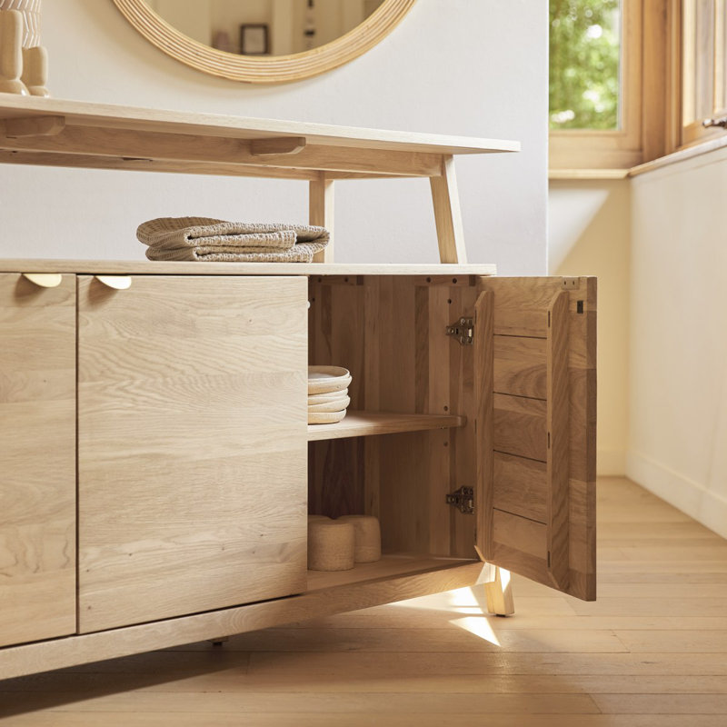 Pola 64.96'' W Solid Wood Sideboard