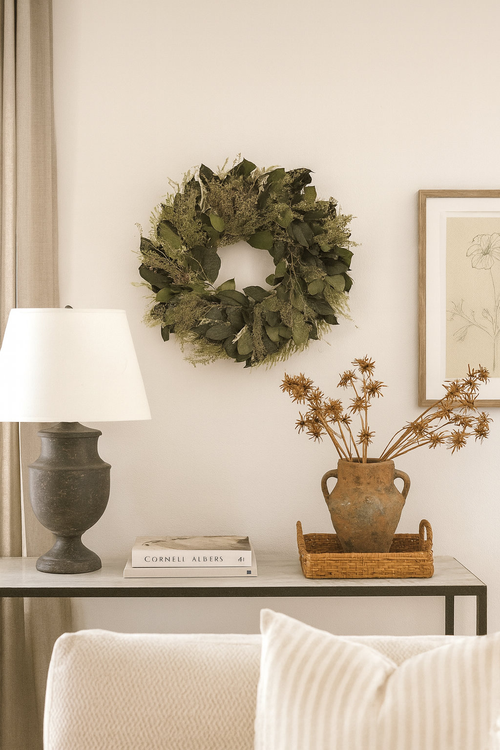 22" Handcrafted Oats Wreath