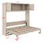 Lit escamotable peu encombrant avec armoires de rangement-1464277762
