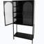 63" Sleek Tempered Glass Freestanding Storage Cabinet-1764047620