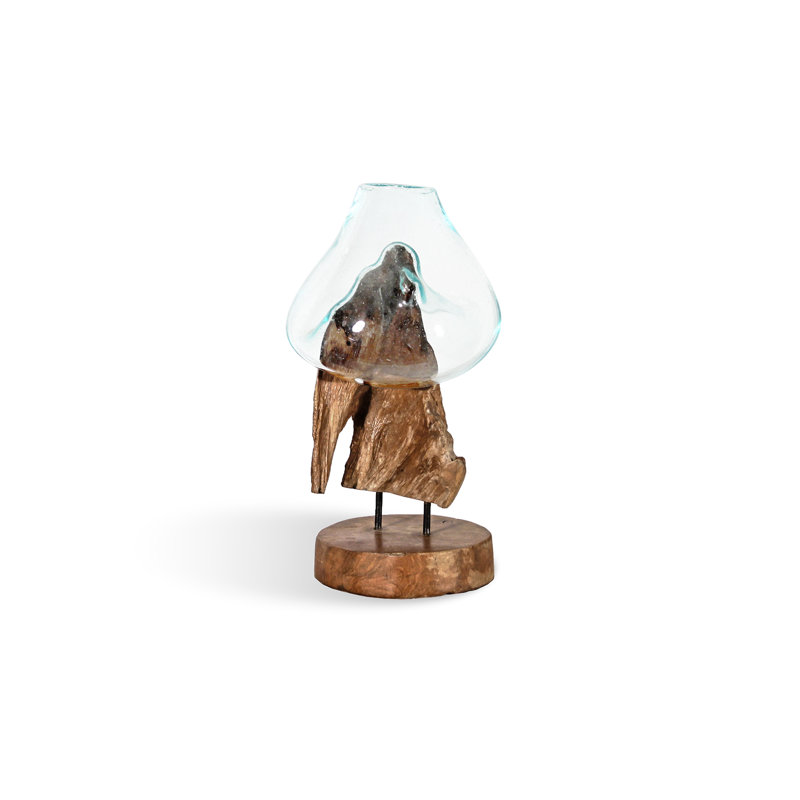 Sculpture en verre et bol en verre