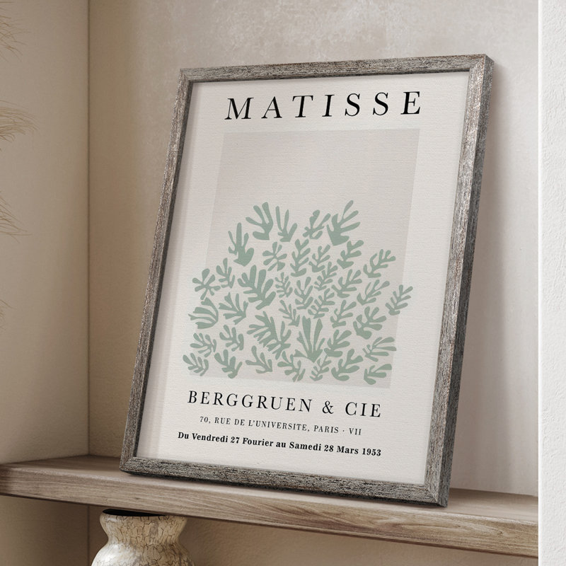 Matisse CLxx III, reproduction d'art encadrée - bois massif, H 15 po x l 12 po