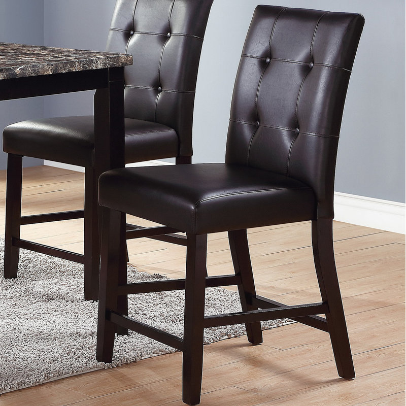 Ensemble de 2 chaises de salle à manger à hauteur de comptoir de style contemporain