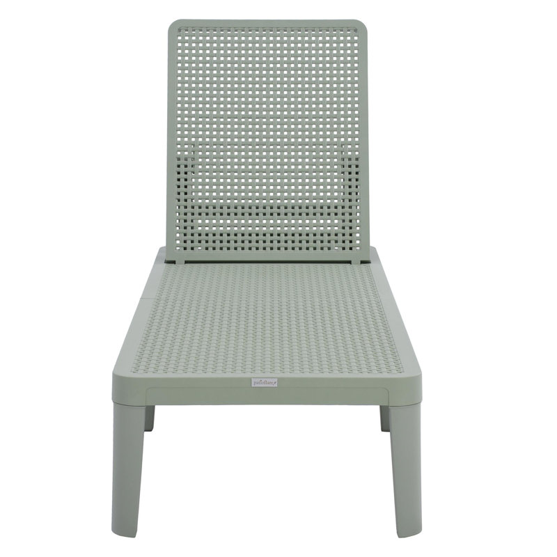 Méridienne d'extérieur en plastique recyclé, Vert