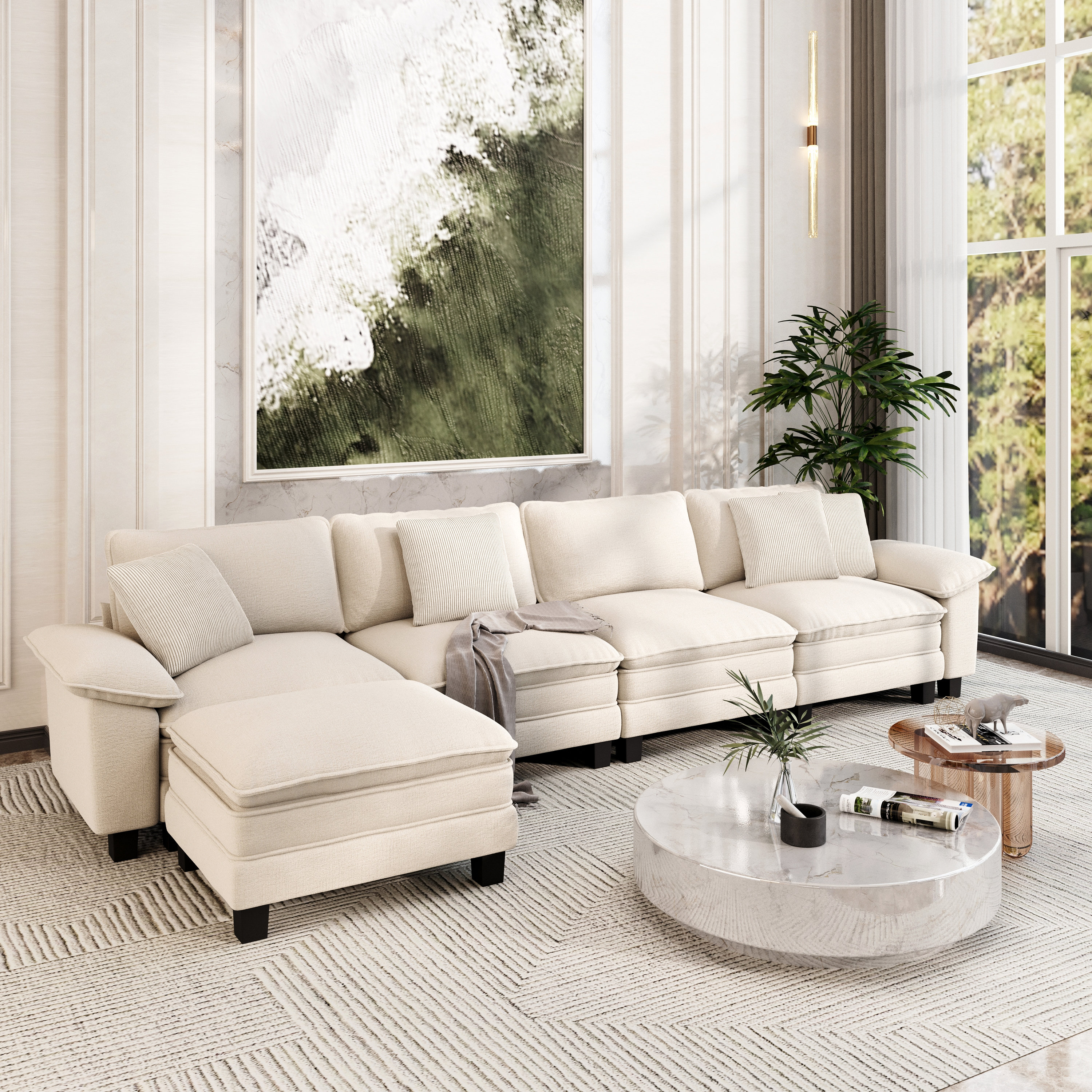 Latitude Run® Modular Sectional Sofa, Oversized L Shaped Couches With ...