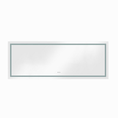 96 X 36 Inch LED Bathroom Mirror With Front And Backlight, Wall Mounted Vanity Mirror, Anti-Fog, Memory, 3 Colors, Stepless Dimmable